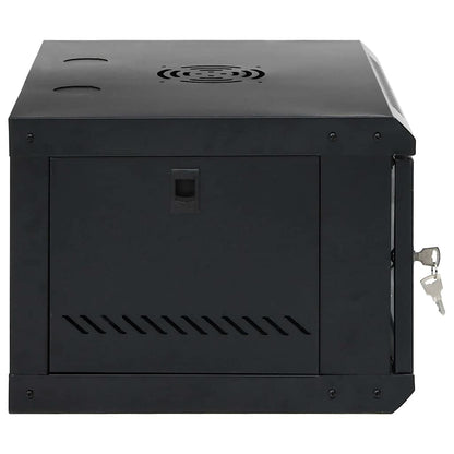 Network Cabinet with Storage Black 53 x 45 x 30 cm Steel