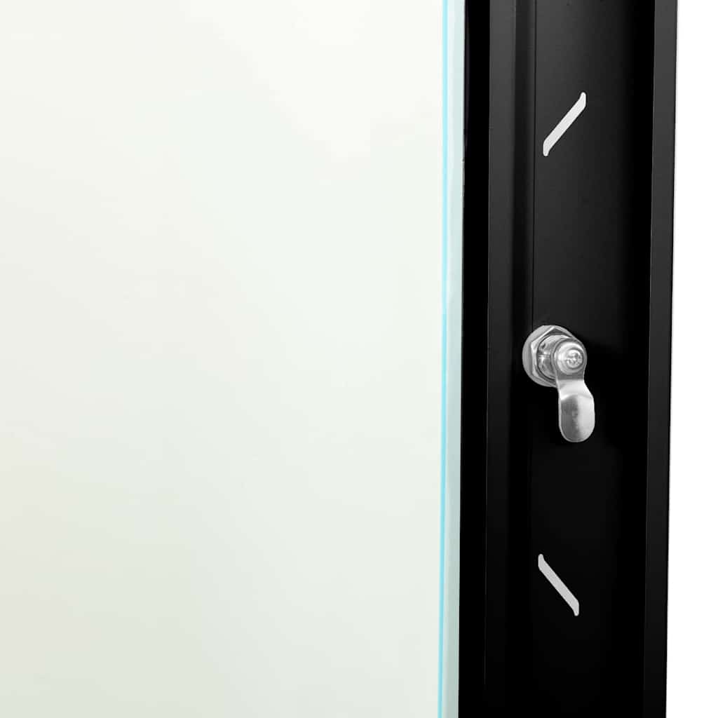 Network Cabinet with Storage Black 53 x 60 x 30 cm Steel