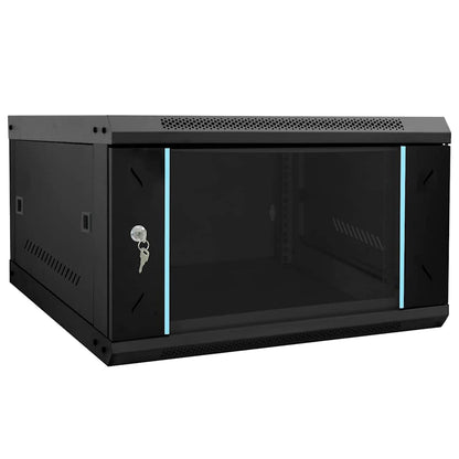Network Cabinet with Storage Black 53 x 60 x 30 cm Steel