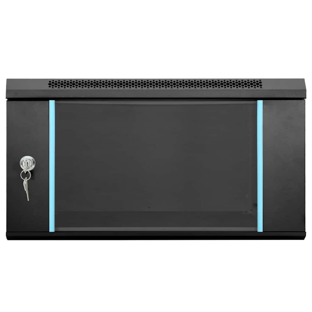 Network Cabinet with Storage Black 53 x 60 x 30 cm Steel