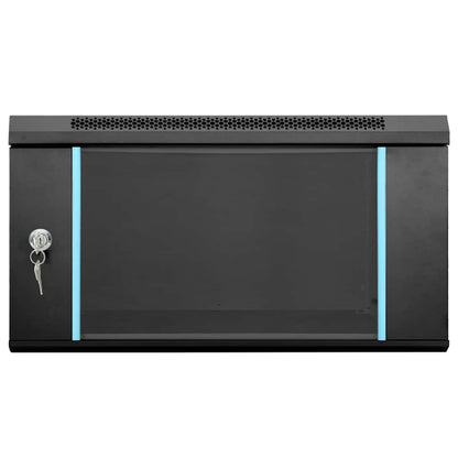 Network Cabinet with Storage Black 53 x 60 x 30 cm Steel
