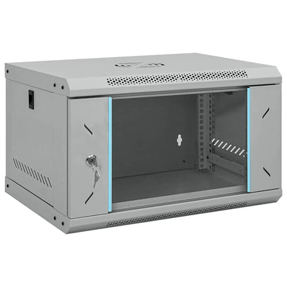 Network Cabinet with Storage Grey 53 x 45 x 30 cm Steel