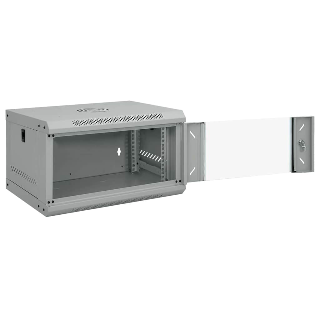 Network Cabinet with Storage Grey 53 x 45 x 30 cm Steel