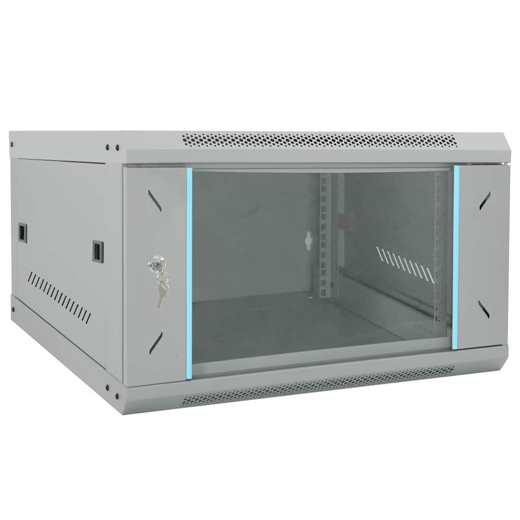 Network Cabinet with Storage Grey 53 x 60 x 30 cm Steel