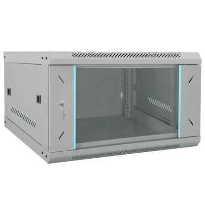 Network Cabinet with Storage Grey 53 x 60 x 30 cm Steel