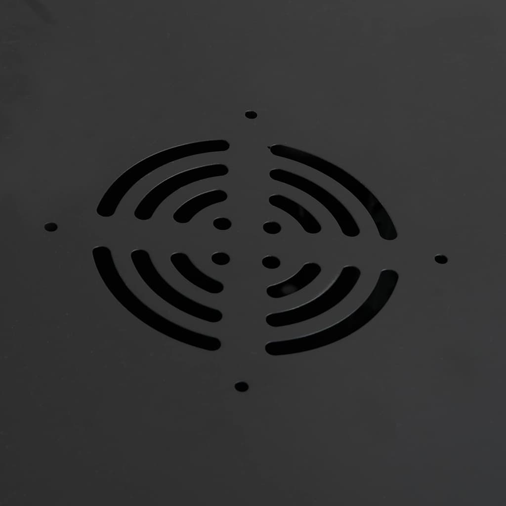 Network Cabinet with Storage Black 53 x 45 x 45 cm Steel