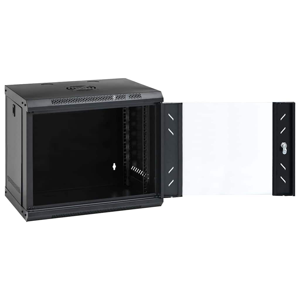 Network Cabinet with Storage Black 53 x 45 x 45 cm Steel