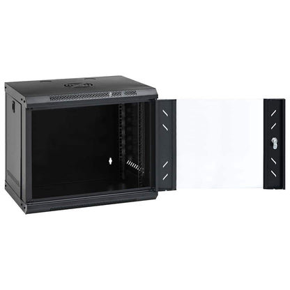 Network Cabinet with Storage Black 53 x 45 x 45 cm Steel