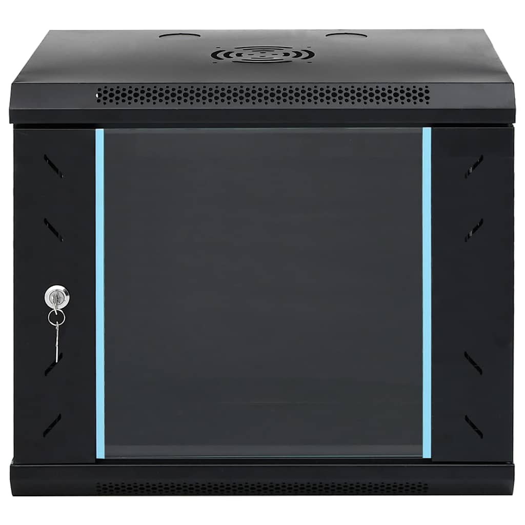 Network Cabinet with Storage Black 53 x 45 x 45 cm Steel