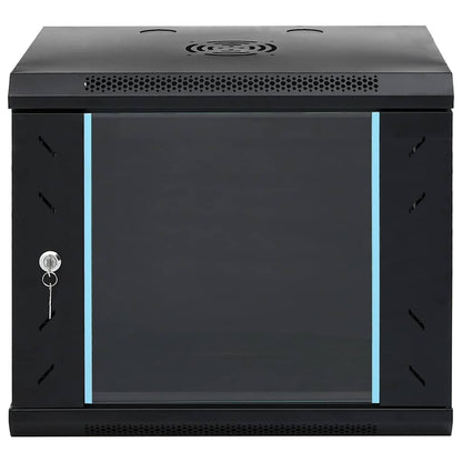 Network Cabinet with Storage Black 53 x 45 x 45 cm Steel