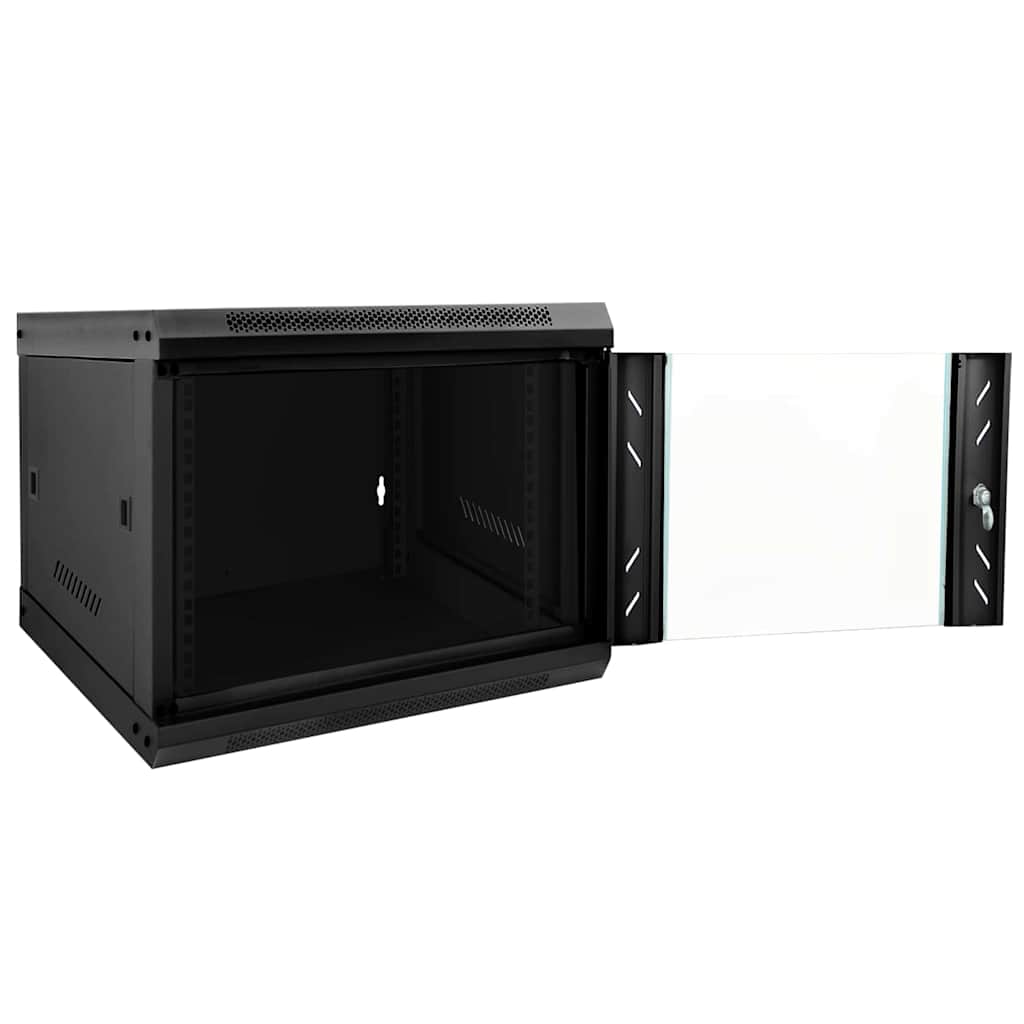 Network Cabinet with Storage Black 53 x 60 x 45 cm Steel