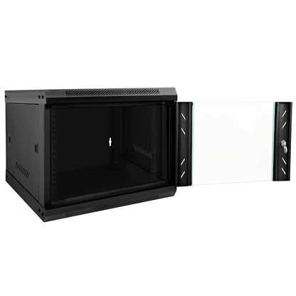 Network Cabinet with Storage Black 53 x 60 x 45 cm Steel