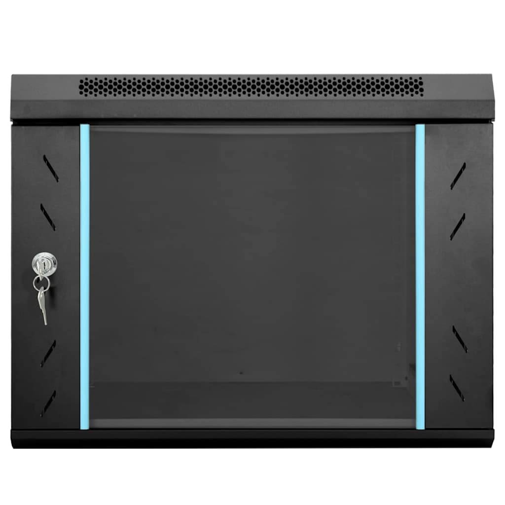 Network Cabinet with Storage Black 53 x 60 x 45 cm Steel