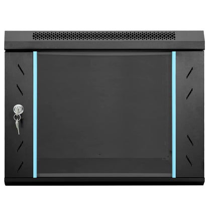 Network Cabinet with Storage Black 53 x 60 x 45 cm Steel