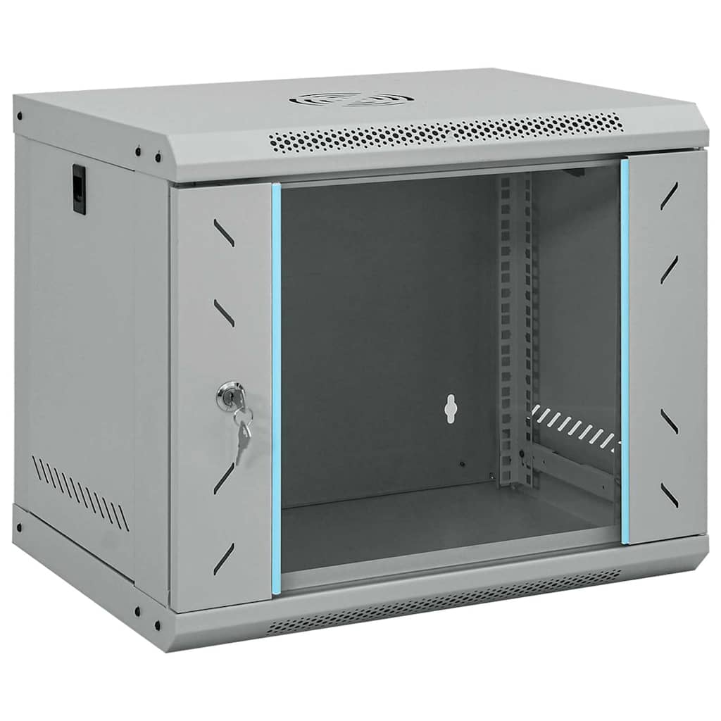 Network Cabinet with Storage Grey 53 x 45 x 45 cm Steel