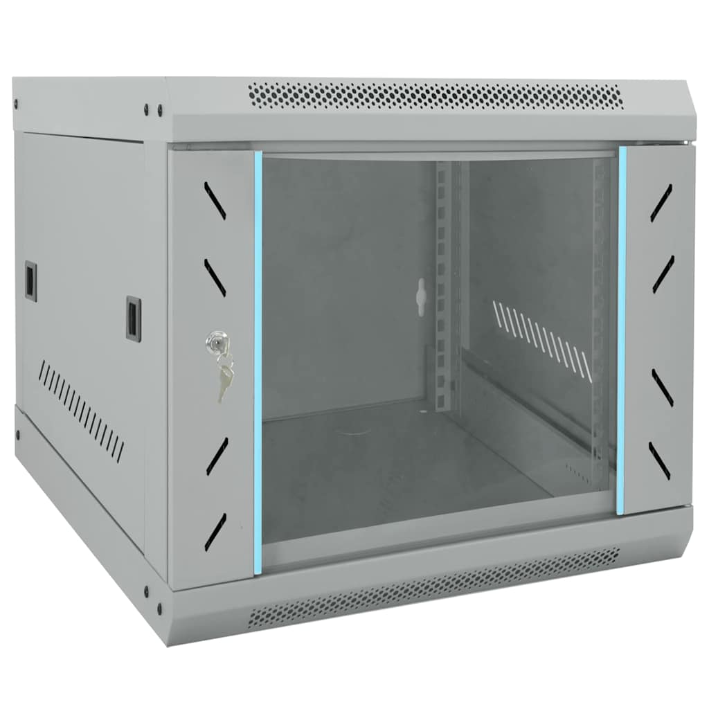 Network Cabinet with Storage Grey 53 x 60 x 45 cm Steel