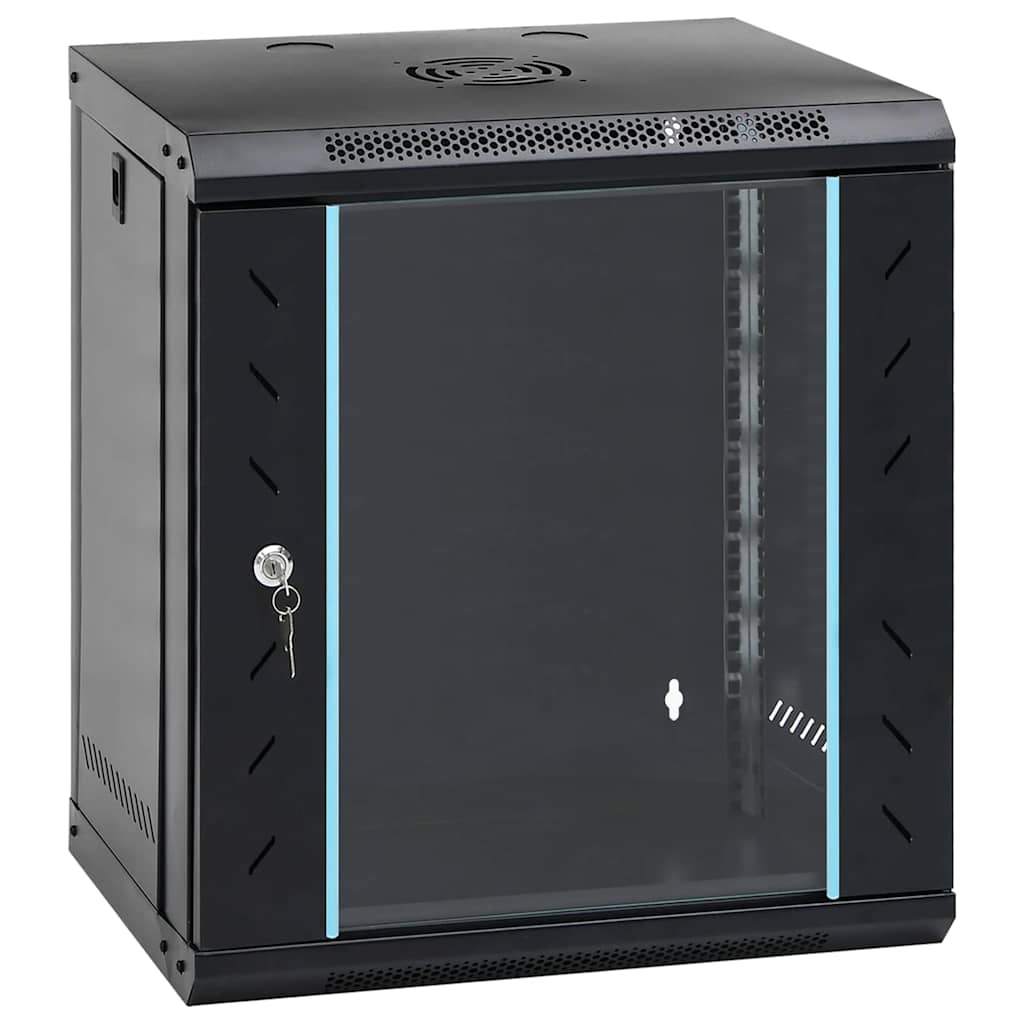 Network Cabinet with Storage Black 53 x 45 x 60 cm Steel