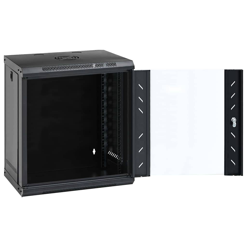 Network Cabinet with Storage Black 53 x 45 x 60 cm Steel