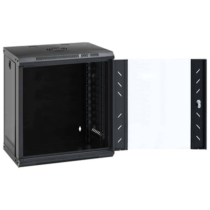Network Cabinet with Storage Black 53 x 45 x 60 cm Steel