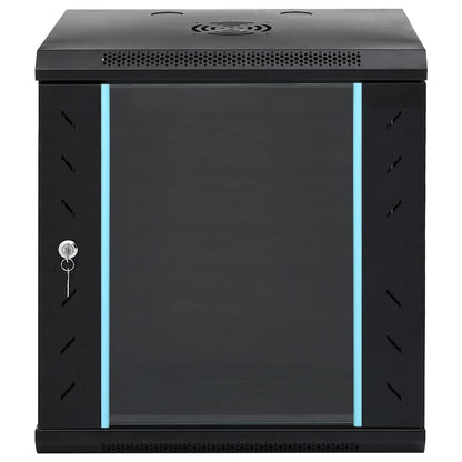 Network Cabinet with Storage Black 53 x 45 x 60 cm Steel