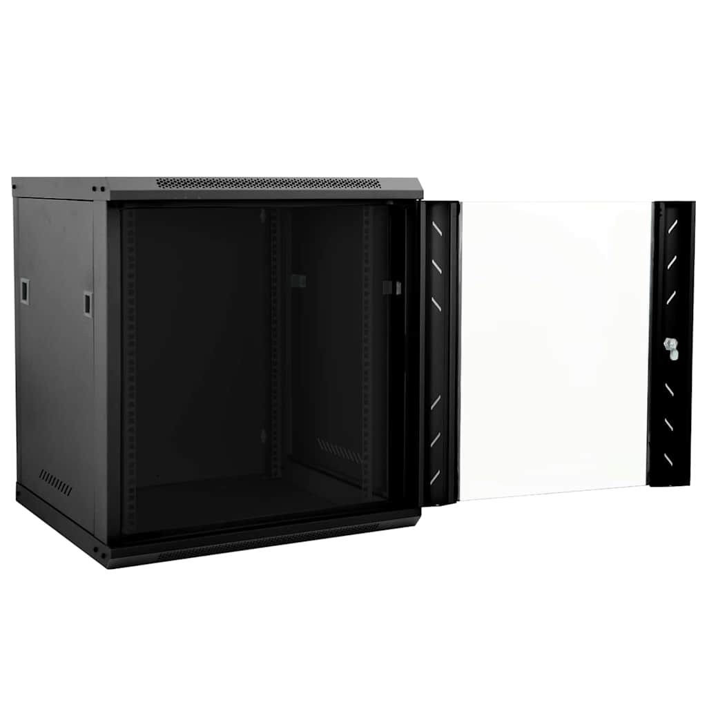 Network Cabinet with Storage Black 53 x 60 x 60 cm Steel