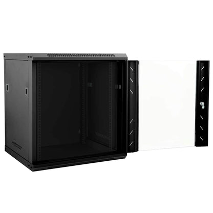 Network Cabinet with Storage Black 53 x 60 x 60 cm Steel