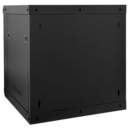 Network Cabinet with Storage Black 53 x 60 x 60 cm Steel