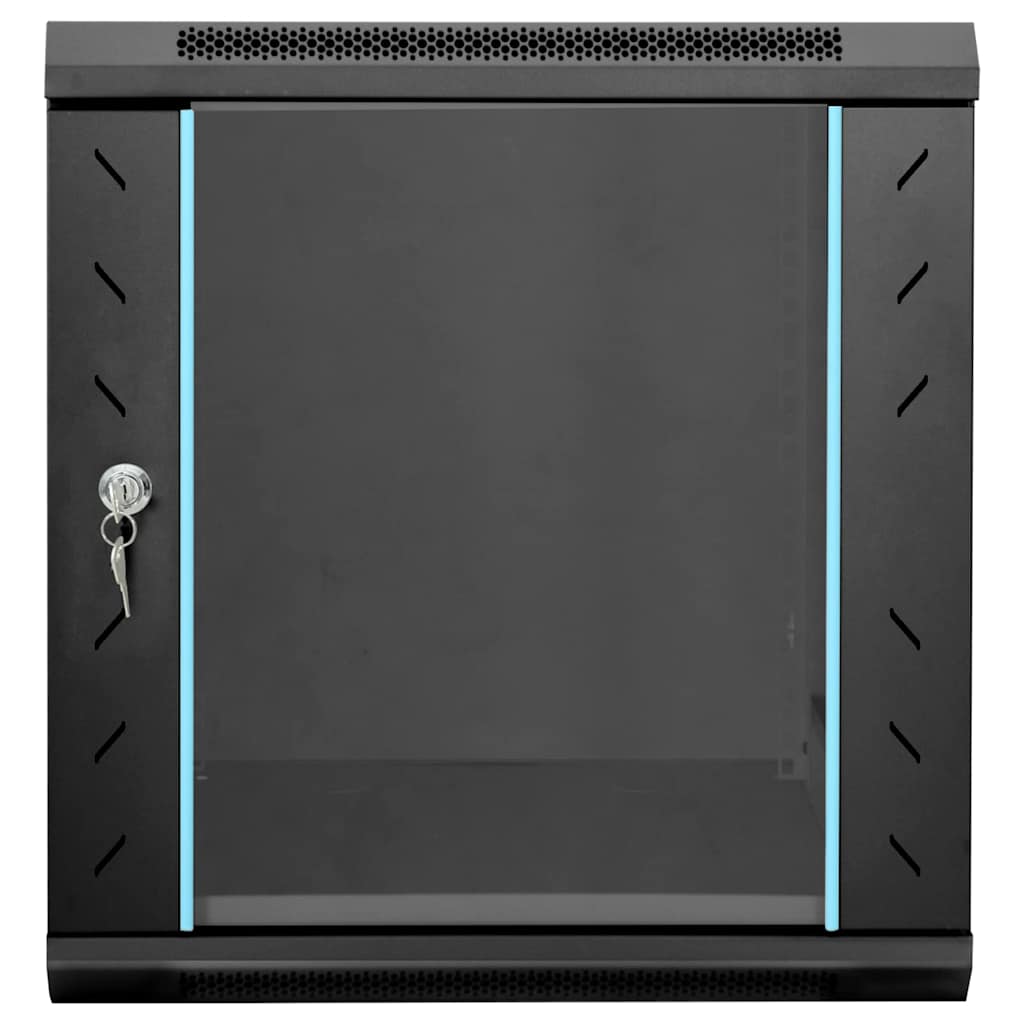 Network Cabinet with Storage Black 53 x 60 x 60 cm Steel