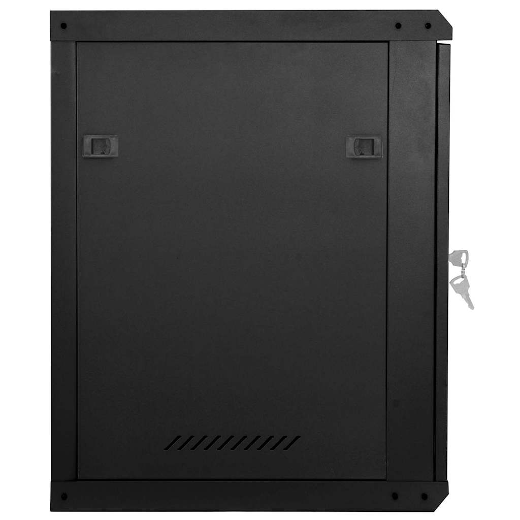 Network Cabinet with Storage Black 53 x 60 x 60 cm Steel