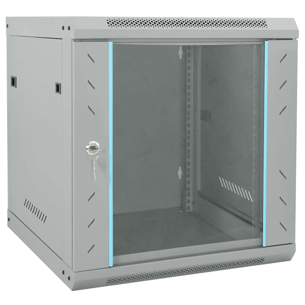 Network Cabinet with Storage Grey 53 x 60 x 60 cm Steel