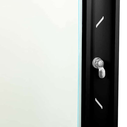 Network Cabinet with Storage Black 60 x 60 x 80 cm Steel