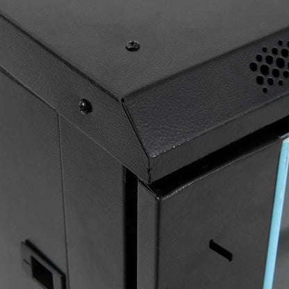 Network Cabinet with Storage Black 60 x 60 x 80 cm Steel