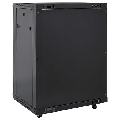 Network Cabinet with Storage Black 60 x 60 x 80 cm Steel