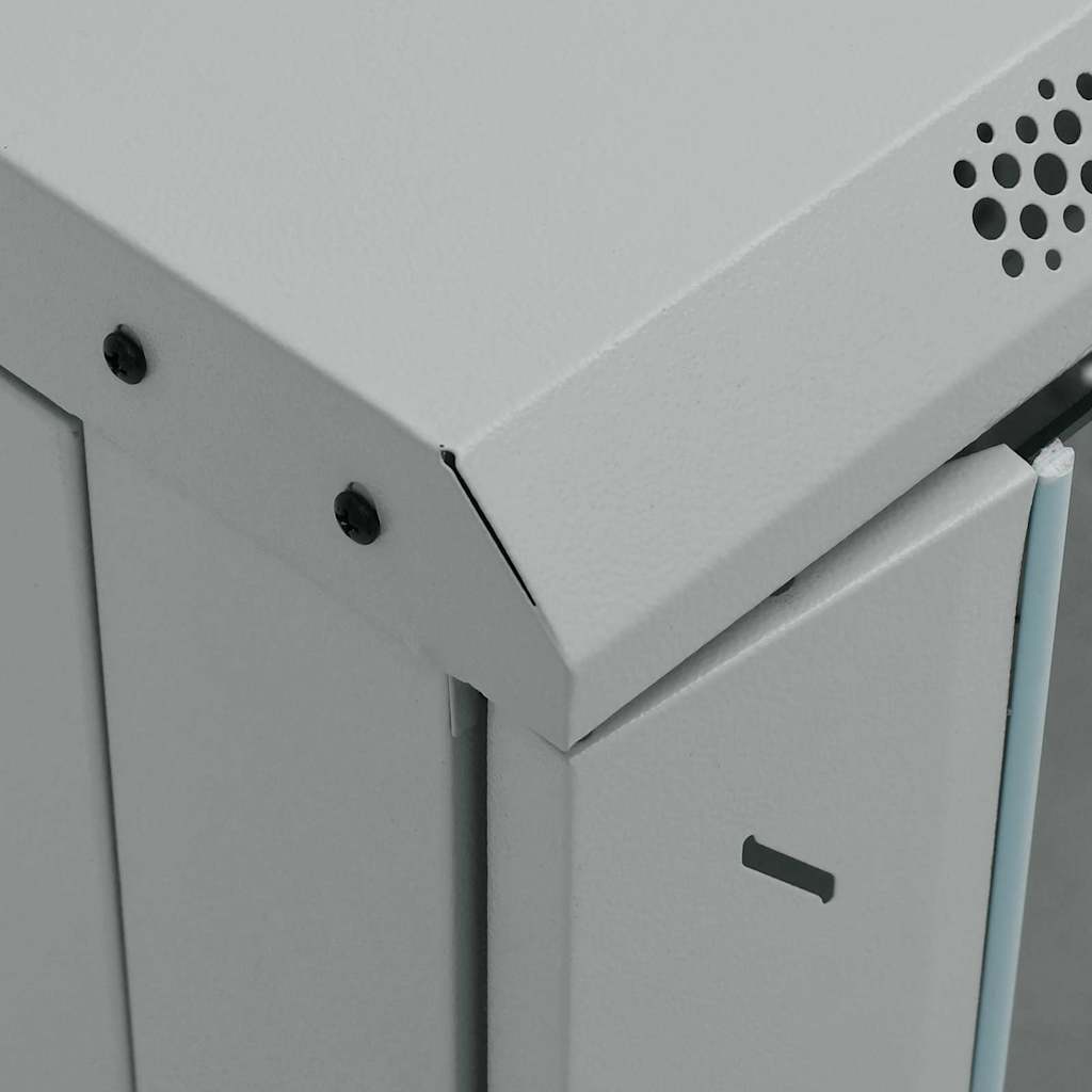 Network Cabinet with Storage Grey 60 x 60 x 80 cm Steel