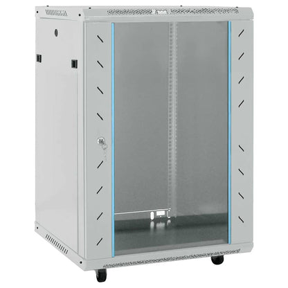 Network Cabinet with Storage Grey 60 x 60 x 80 cm Steel