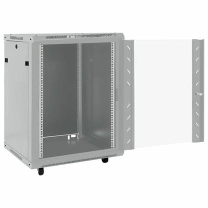 Network Cabinet with Storage Grey 60 x 60 x 80 cm Steel