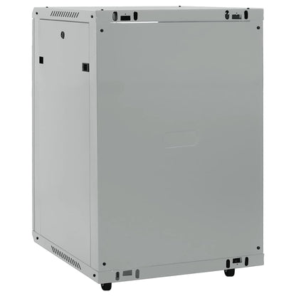 Network Cabinet with Storage Grey 60 x 60 x 80 cm Steel