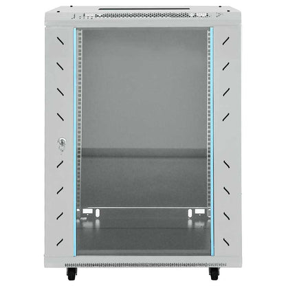 Network Cabinet with Storage Grey 60 x 60 x 80 cm Steel