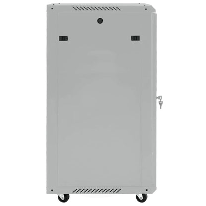 Network Cabinet with Storage Grey 60 x 60 x 80 cm Steel