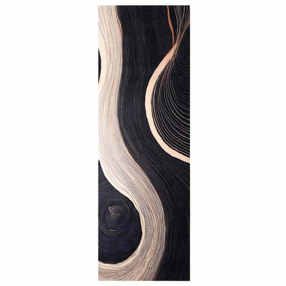 Kitchen Mat Art Deco Black 180 x 60 cm Velvet