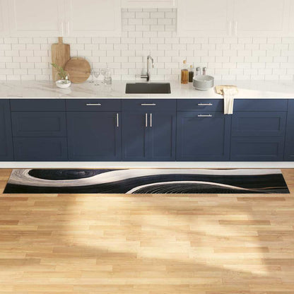 Kitchen Mat Art Deco Black 300 x 60 cm Velvet