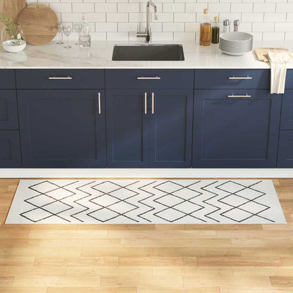 Kitchen Mat White 180 x 60 cm Velvet