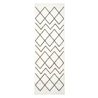 Kitchen Mat White 180 x 60 cm Velvet