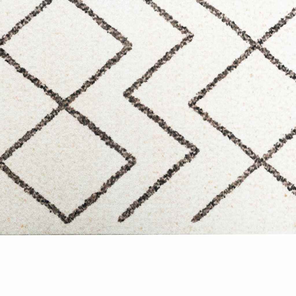 Kitchen Mat White 150 x 45 cm Velvet