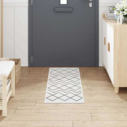Kitchen Mat White 150 x 45 cm Velvet