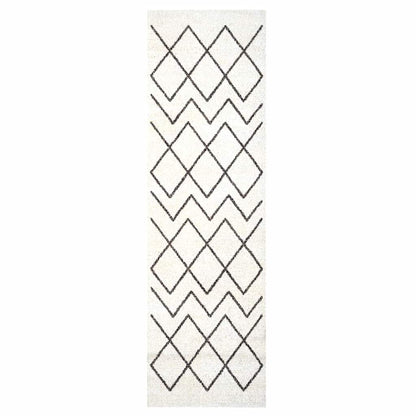 Kitchen Mat White 150 x 45 cm Velvet