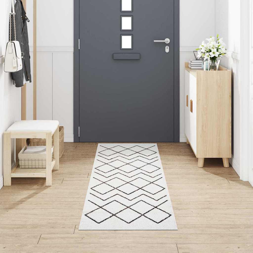 Kitchen Mat White 300 x 60 cm Velvet