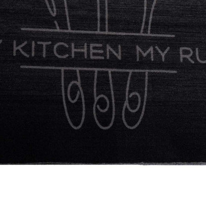 Kitchen Rug Black 180 x 60 cm Velvet