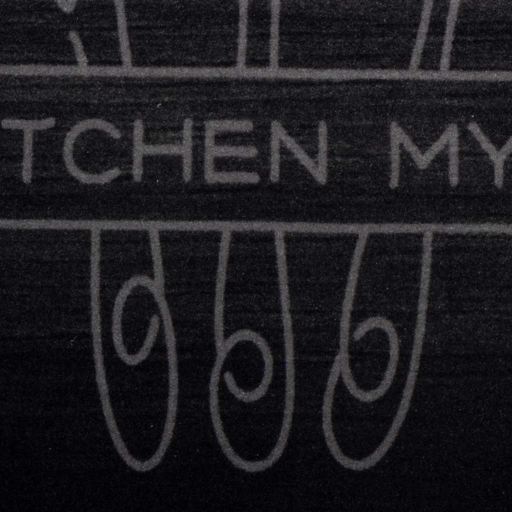 Kitchen Rug Black 180 x 60 cm Velvet