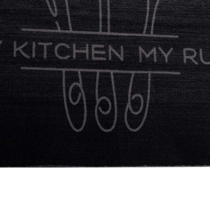Kitchen Rug Black 150 x 45 cm Velvet